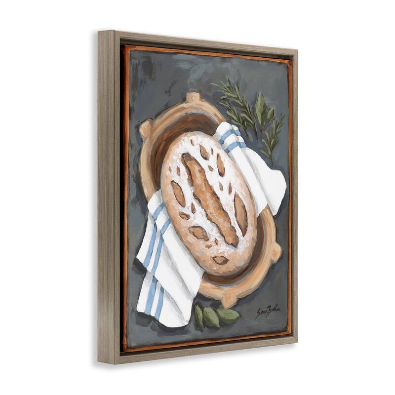 Stupell Bread Baking Basket Framed Floater Canvas Wall Art Design By Sara Baker