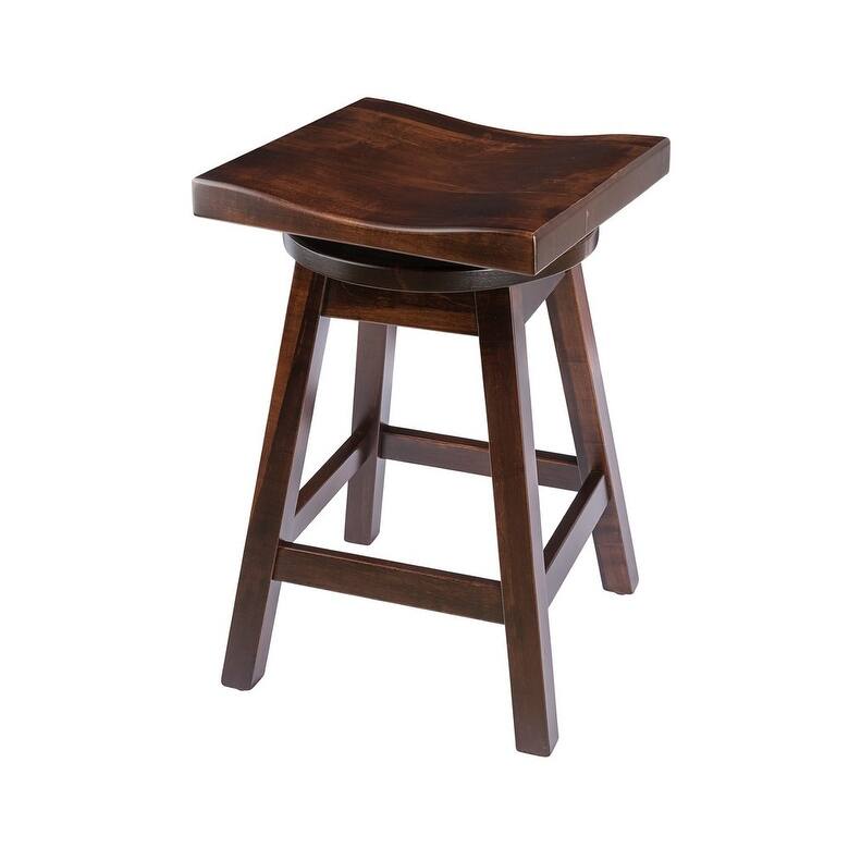 Amish Made Maple Swivel Urban Bar Stool - Rich Tobacco - Bar Height