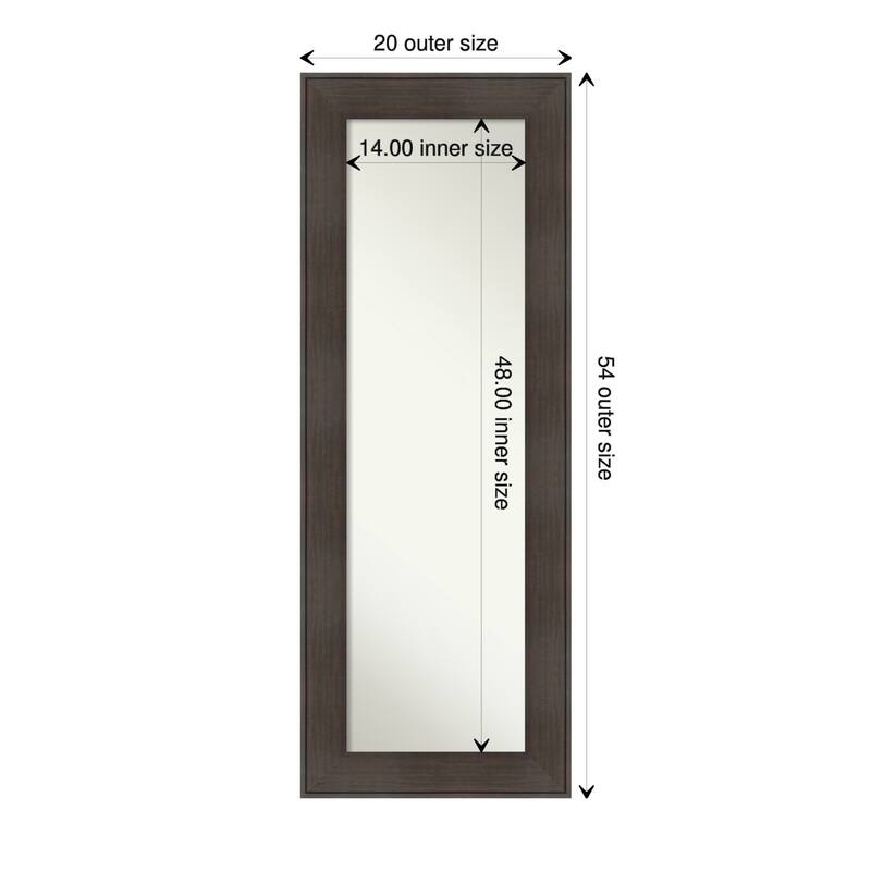 Non-Beveled Full Length On The Door Mirror - William Frame
