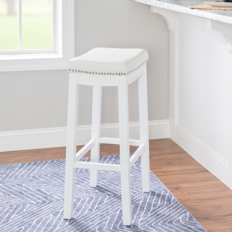 Linon Willamette Backless Upholstered Bar Stool N A
