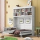 preview thumbnail 16 of 28, Queen Size Murphy Bed Wall Bed with Top Shelves & USB White