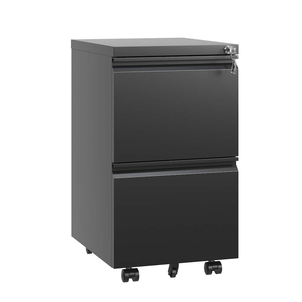 2 Drawer Metal Mobile File Cabinet