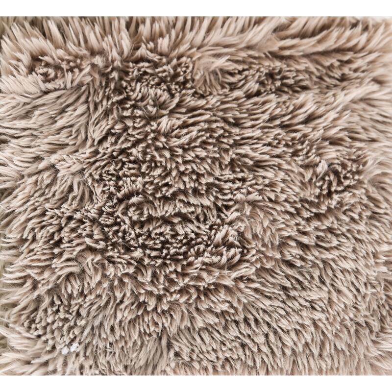 Furniture of America Ylena Modern 3-Piece Faux Fur Foam Modular Compressed Sofa