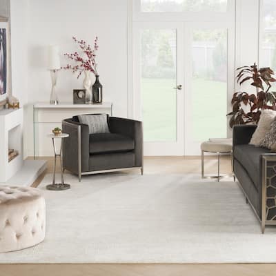 Michael Amini Abstract Linear Shimmer Area Rug