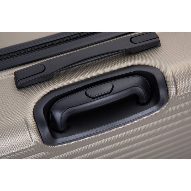 3 Piece ABS Hardside Luggage Sets Spinner Wheels Suitcase with Two Hooks and TSA Lock & Telescoping Handle