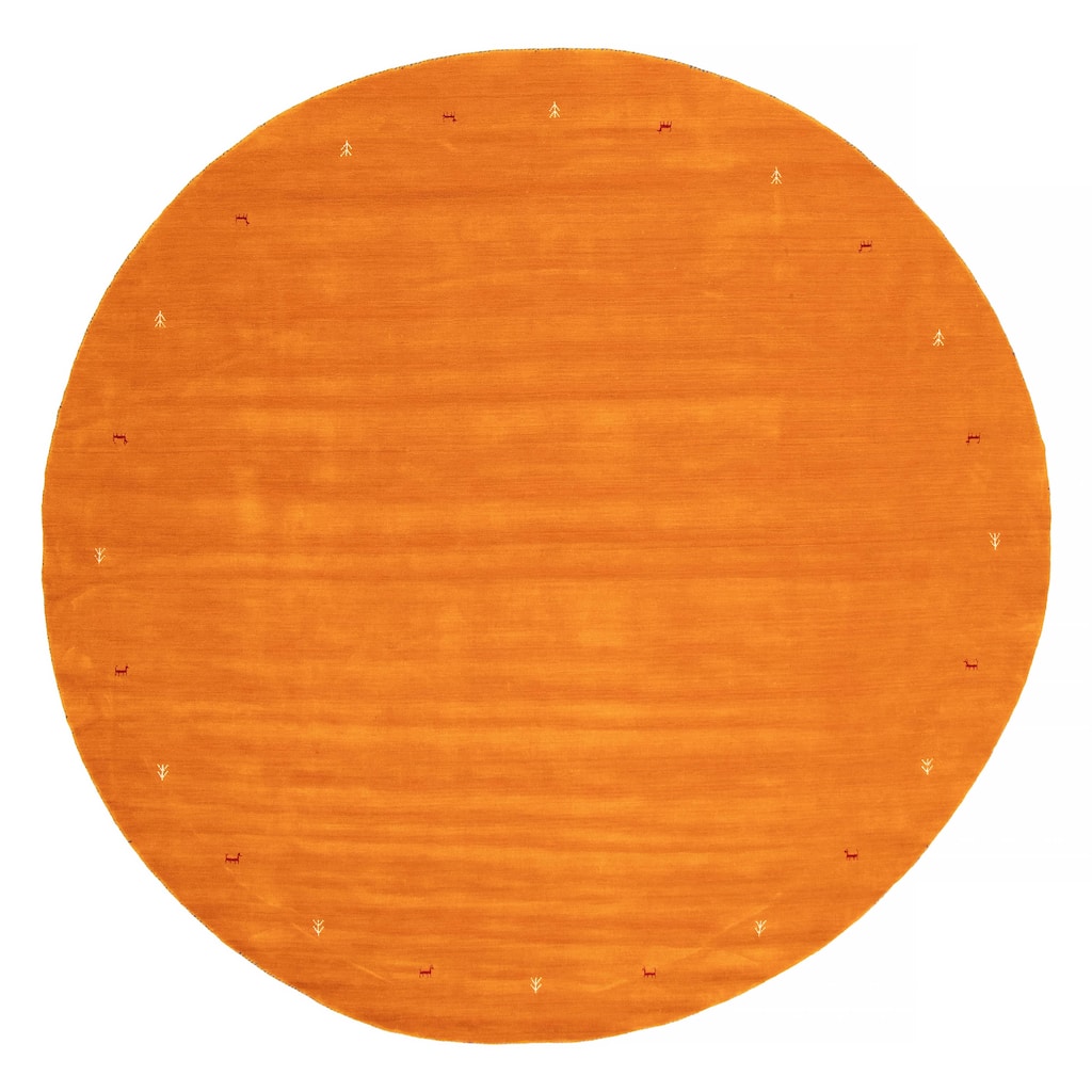 Kashkuli Gabbeh Orange Rug 9'9" x 9'9" - 9'9 x 9'9