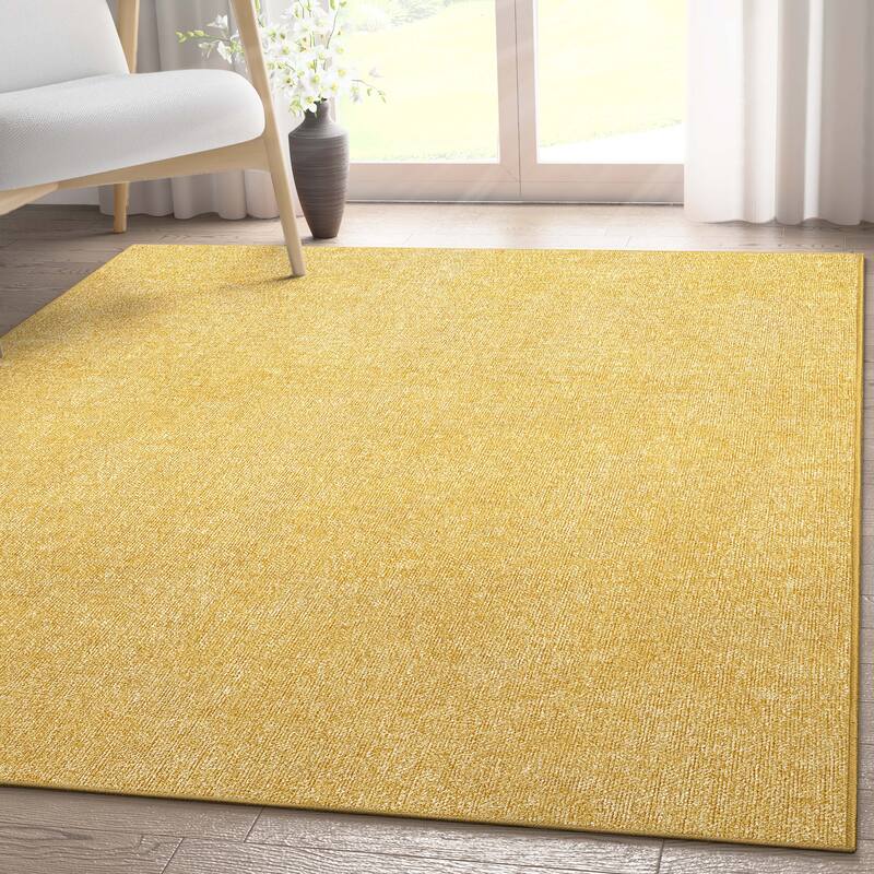 Well Woven Plain Solid Modern Flat-Weave Area Rug