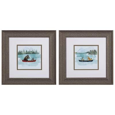 Propac Images Bear Lake Set of 2 Wall Art - Green