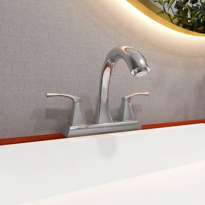 Bathroom Sink Faucet Centerset Bathroom Faucet 2 Handle Lavatory Faucet Hot and Cold