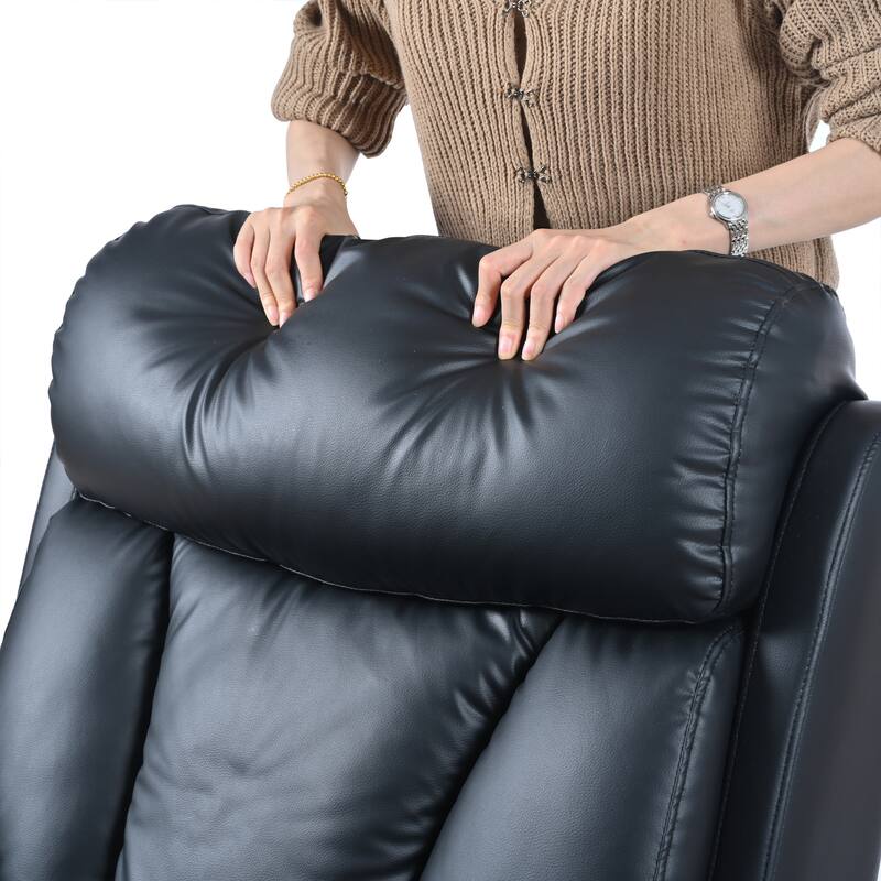 Blue Power Lift Recliner for Elderly with Remote & Side Pocket