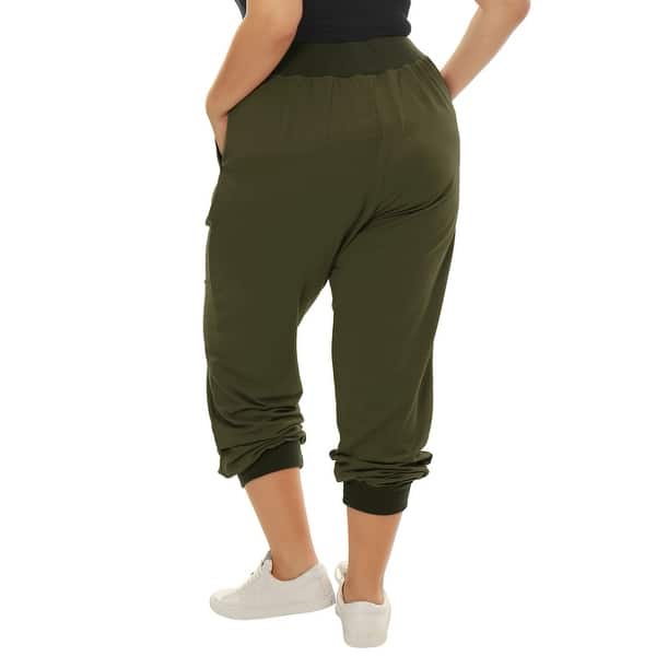 Women Plus Size Drawstring Waist Contrast Color Jogger Pants - On Sale -  Overstock - 20834636