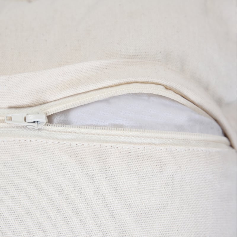 HomeRoots 20" X 20" Heathered Gray And Off-White 100% Cotton Geometric Zippered Pillow