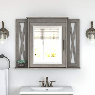 Key West Bathroom Medicine Cabinet with Mirror by Bush Furniture