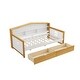 preview thumbnail 8 of 16, Wood House Bed with Two Drawers and Bookcase