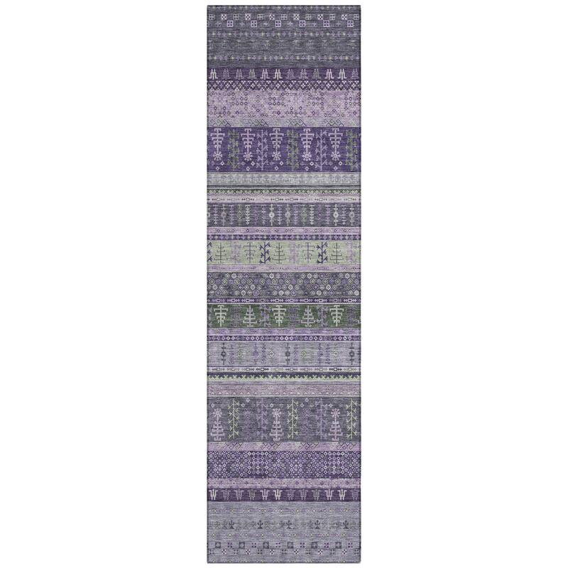 Machine Washable Indoor/Outdoor Global Kilim Chantille Rug