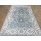 preview thumbnail 2 of 10, Hand Knotted Light Blue Oushak with Wool Oriental Rug (5'11" x 8'10") - 5'11" x 8'10"