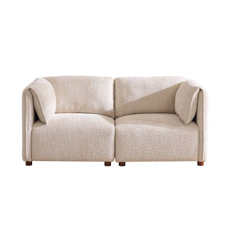 Christopher Knight Home - Modern Upholstered Sofa with Rubber Wood Frame