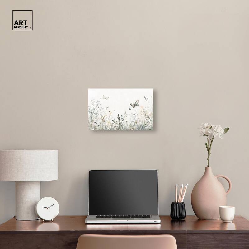 Butterfly Field Canvas by Art Remedy, Gallery Wrapped