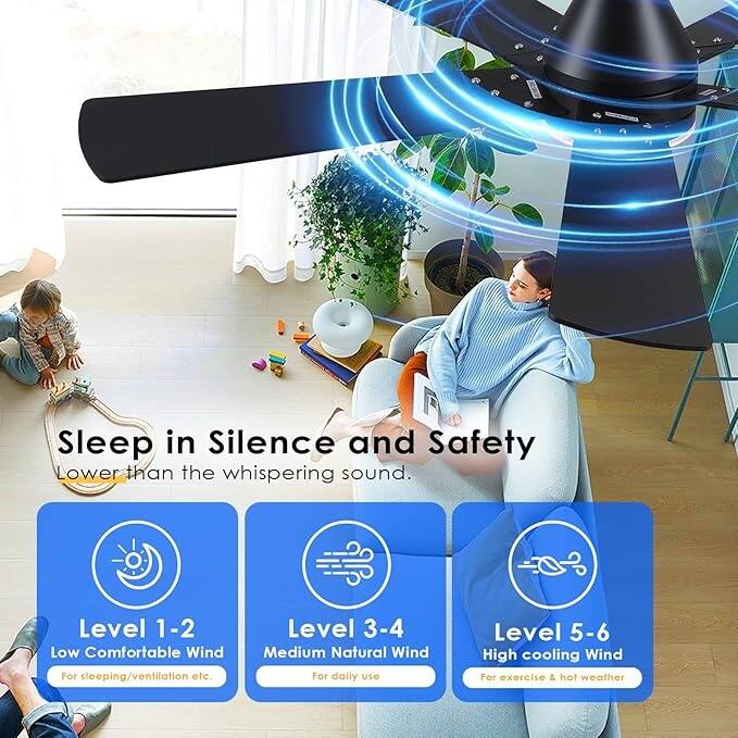 52 Inch Flush Mount Ceiling Fan with Light and Remote 5 Plywood Blades for Living Room Bedroom Patio - 52 Inches