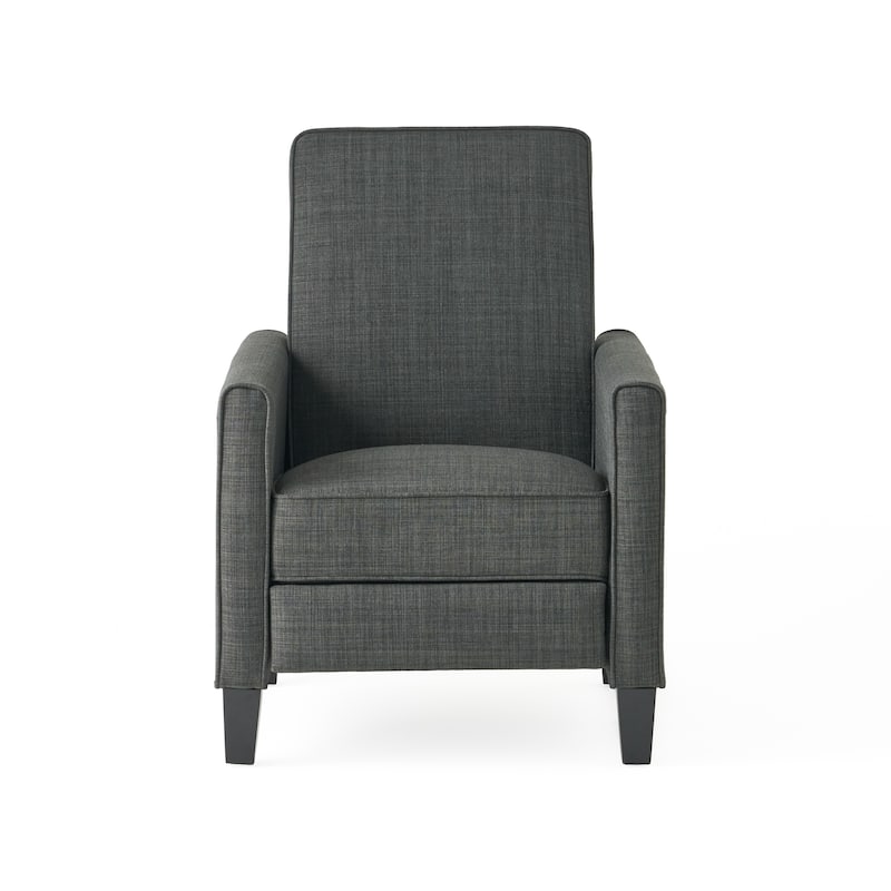 Dark Grey Linen Push Back Chair For Elegant Home Décor