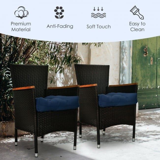 21" x 21" Patio Chair Seat Cushion Pads for Indoor and Outdoor - 21" x 21" x 4" (L x W x H)