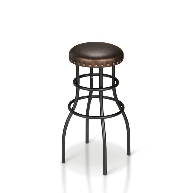 Vigo Rustic Bronze Metal Counter Height Barstool by Furniture of America