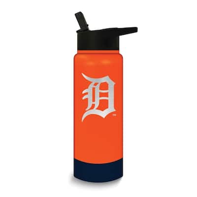 MLB Detroit Tigers Stainless Steel Silicone Grip 24 Oz. Water Bottle