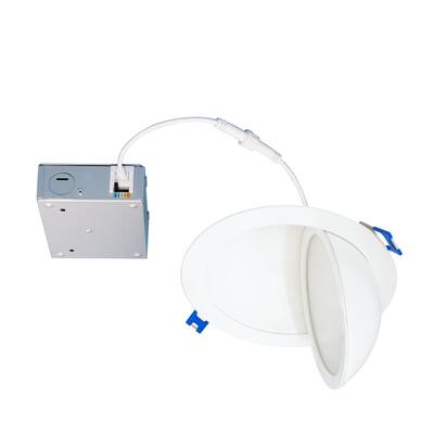MW Lighting 6 Inch Canless 5CCT LED Flood Floating Gimbal Downlight - white - 6 inch
