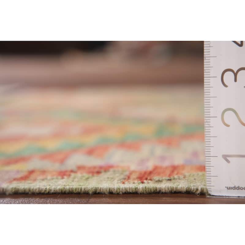 Reversible Kilim Area Rug Oriental Hand-Woven Wool Carpet - 3'4"x 5'1"