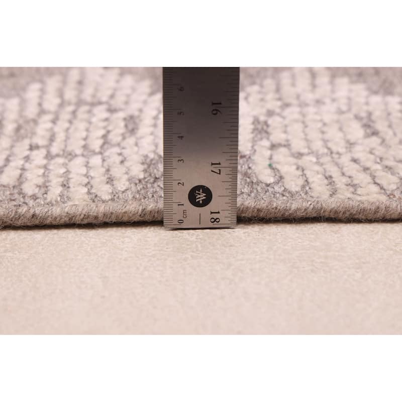 ECARPETGALLERY Hand-knotted Looma Light Grey Silk, Wool Rug - 8'3 x 9'10