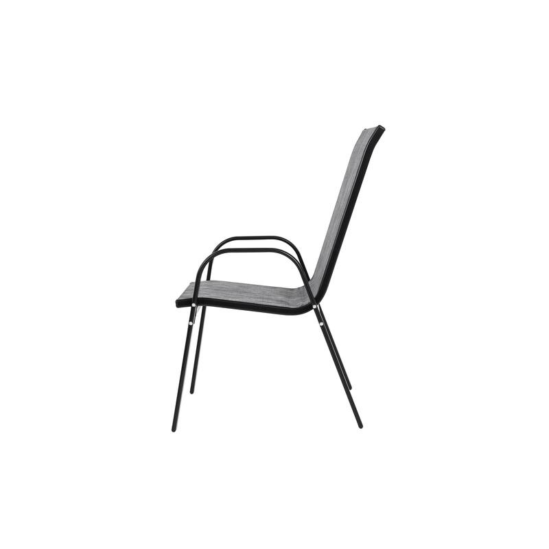 Outdoor Camping Chairs with Breathable Textilene Fabric, Set of 2
