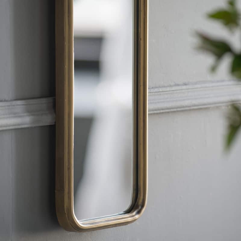 Full Length Mirror with Antique Gold Metal Frame