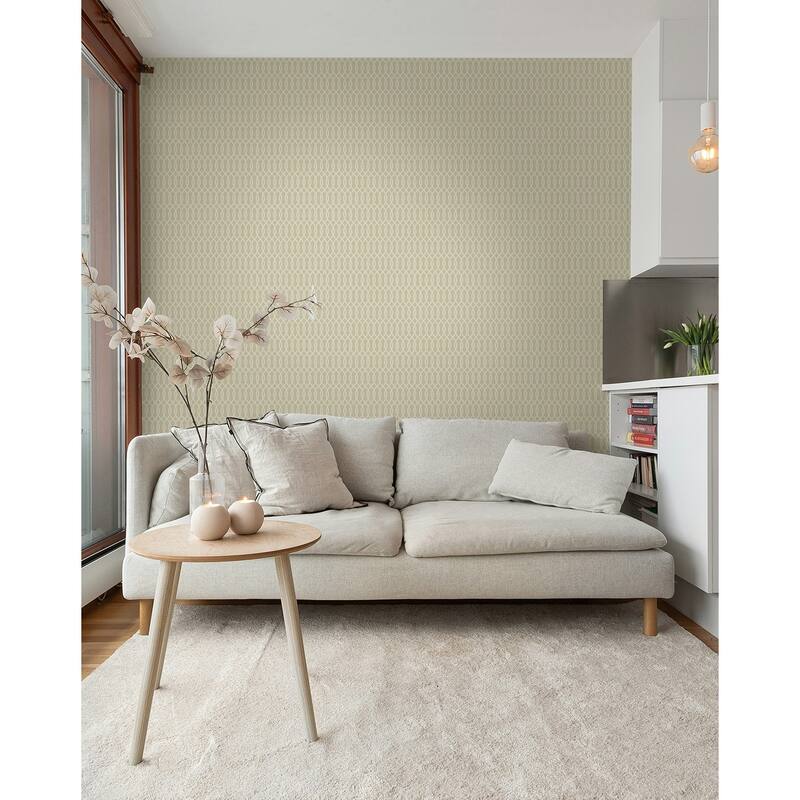 Seabrook Designs Lauressa Mini Ogee Unpasted Wallpaper