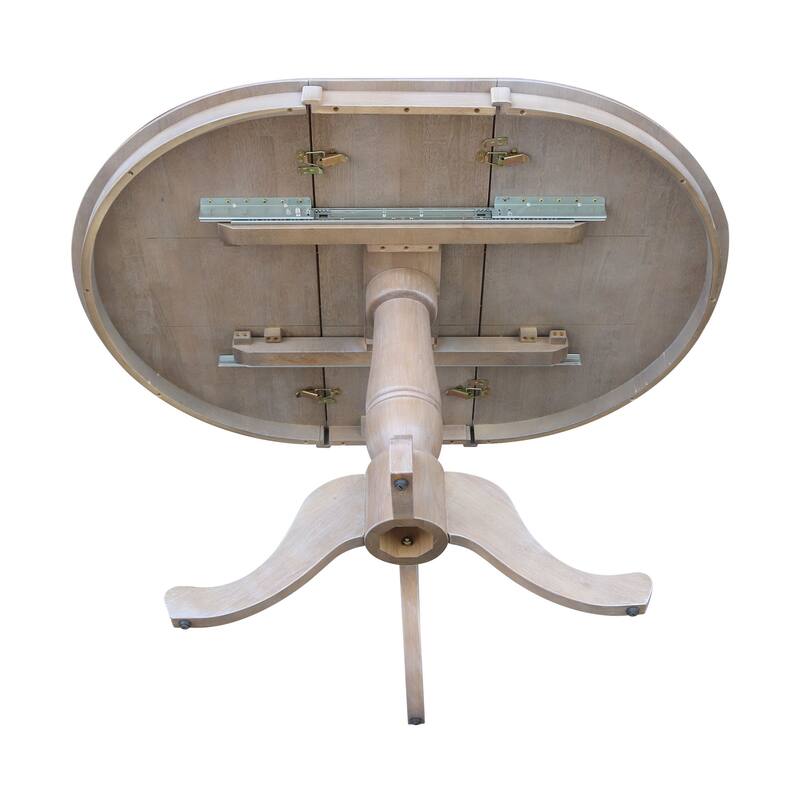 The Gray Barn Jalisco 36-inch Round Top Pedestal Table with 12-inch Leaf
