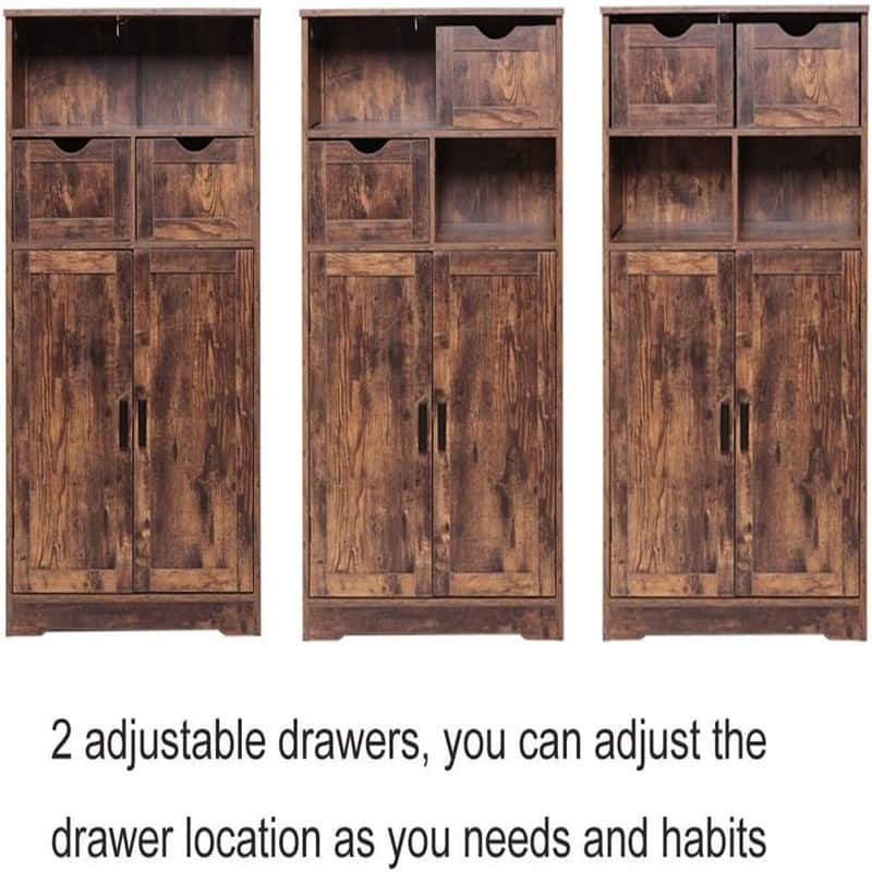 Bathroom Wall Cabinet - 11.8"D x 23.6"W x 42.5"H