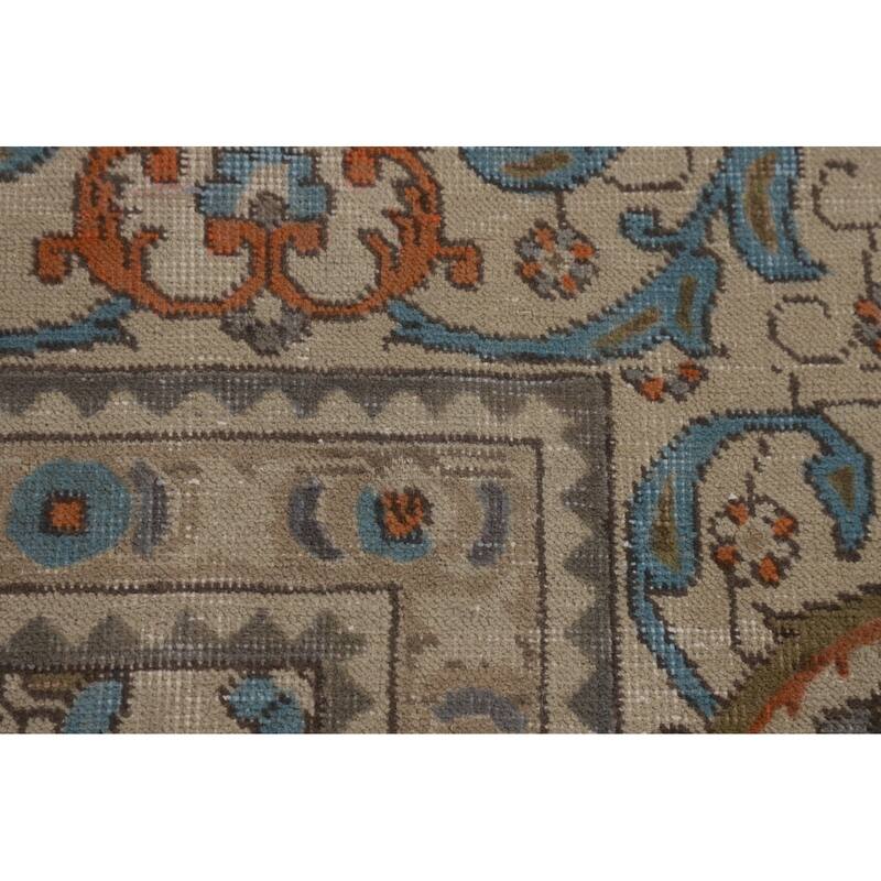 Tabriz Persian Vintage Area Rug Hand-Knotted Bedroom Wool Carpet - 10'0" x 12'8"