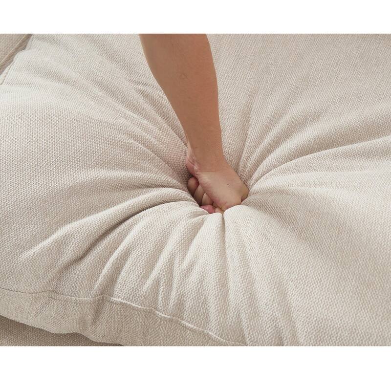 141.5" Linen Modular L-Shaped Sectional Sofa with Charging