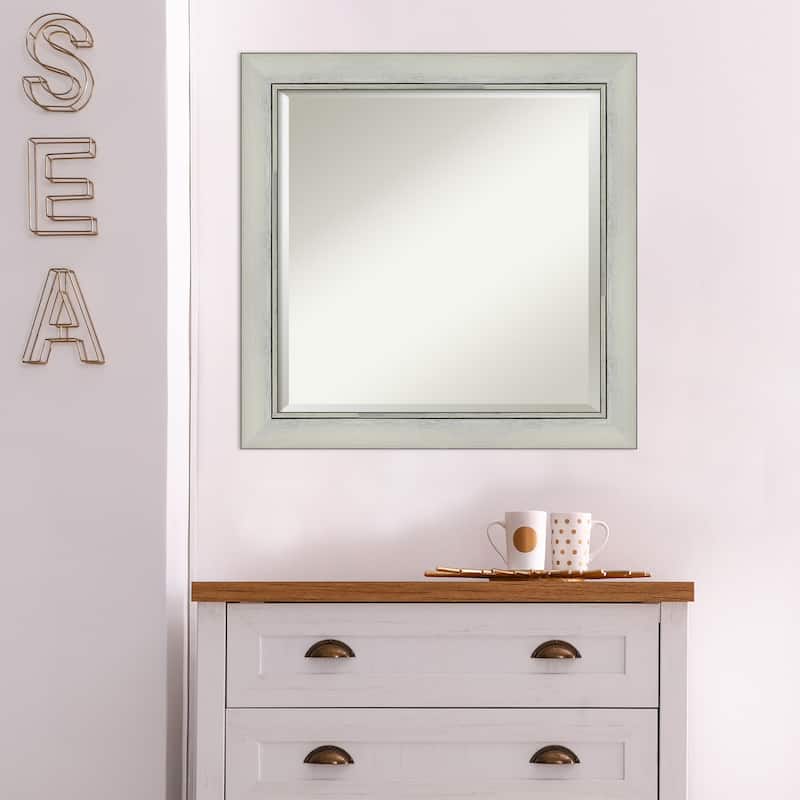 Beveled Wall Mirror - Flair Polished Nickel Frame
