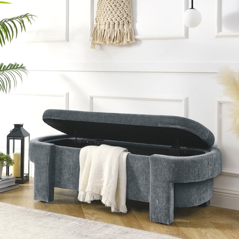 Upholstered Bench with Large Storage Space for the Living Room,Entryway and Bedroom