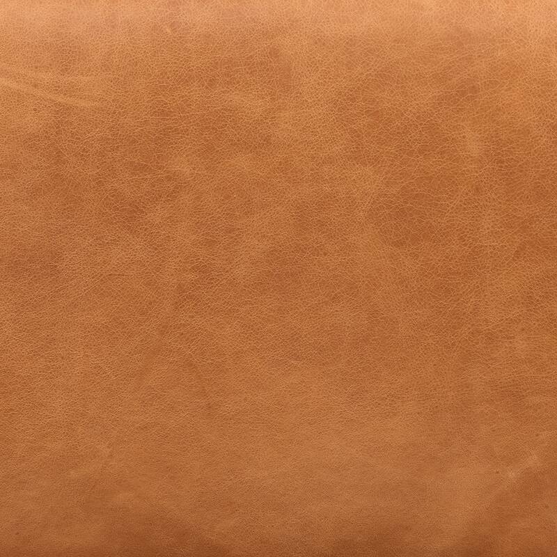 Poly & Bark Jarmo Ottoman with Adjustable Walnut Table - Full Grain Genuine Italian Leather