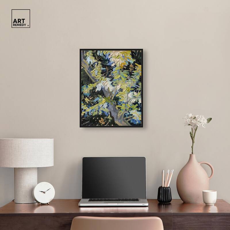 Blossoming Acacia Branches 1890 Canvas by Art Remedy