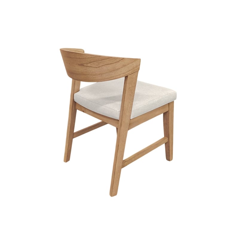Alpine Furniture Cove Set of 2 Dining Wood Back Chairs, Natural