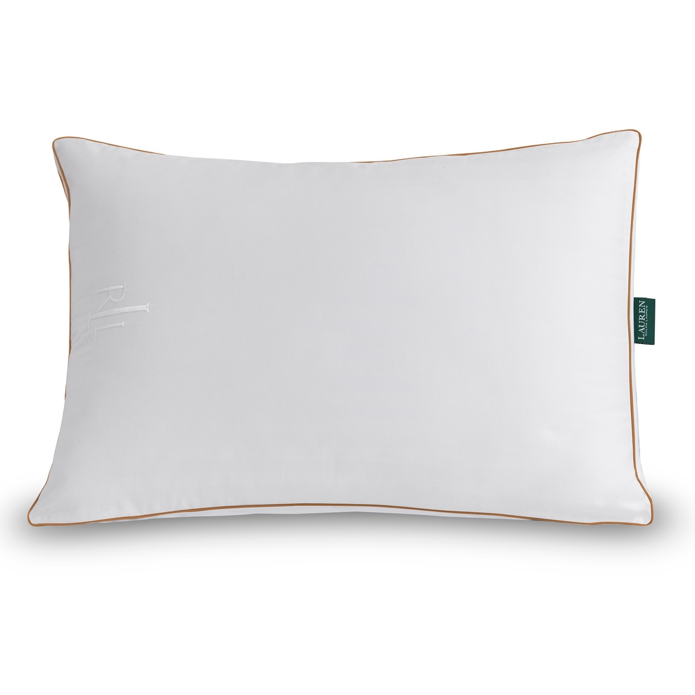 Lauren Ralph Lauren Lawton Firm Density Pillow - White/Camel Cord