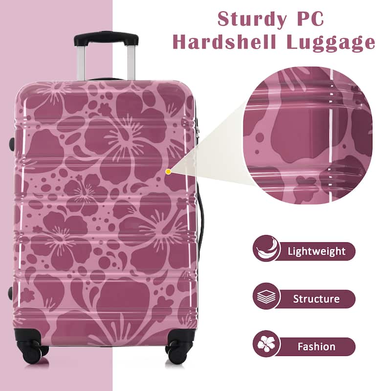 Hardshell Luggage Sets 3 pcs Spinner Suitcase with TSA Lock Lightweight-20"+24"+28" Luggages