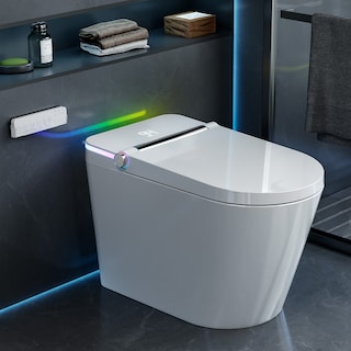 Yulika U5 Elongated Floor Mounted Bidet Toilet Smart Toilet with Warmed Seat & Warm Air Drying & Cleaning Function