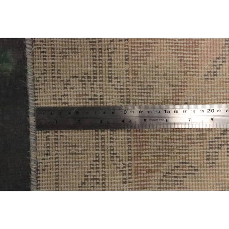 Hand Knotted Oriental 100% Wool Carpet Traditional Floral Greys & Charcoal Tabriz Area Rug - 12' 10'' X 9' 5''
