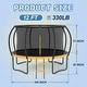 preview thumbnail 11 of 13, Trampoline Kids and Adults Outdoor Round Trampoline with Enclosure 12FT-No Backboard