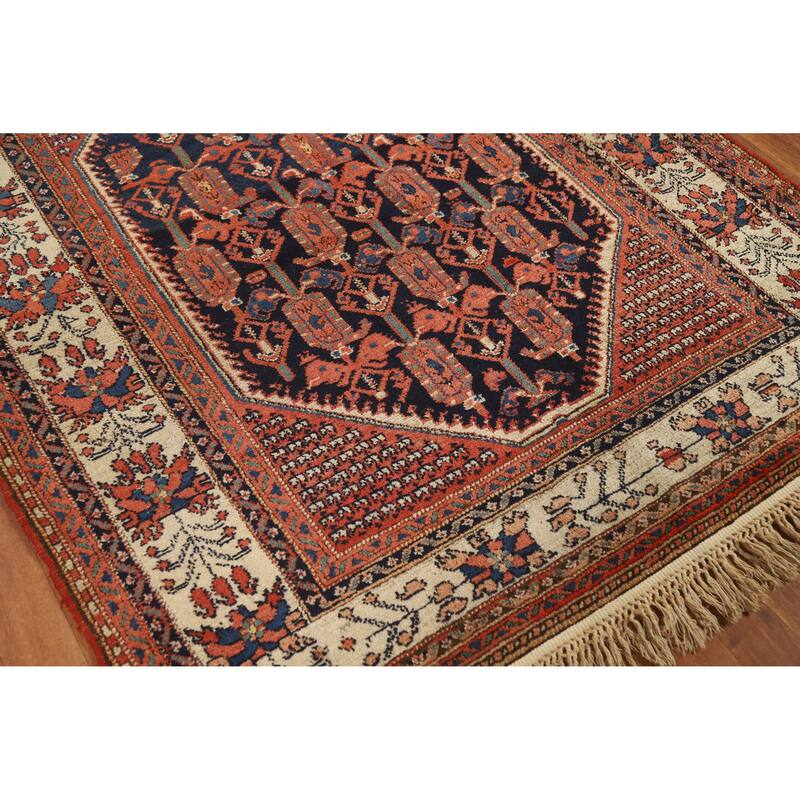 Vegetable Dye Malayer Persian Rug Hand-Knotted Wool Carpet - 4'8"x 6'4"