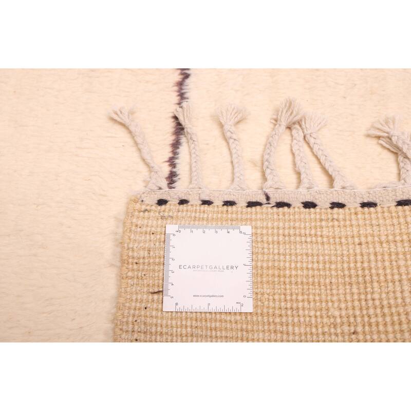 ECARPETGALLERY Hand-knotted Pak Finest Marrakesh Cream Wool Rug - 4'3 x 5'8