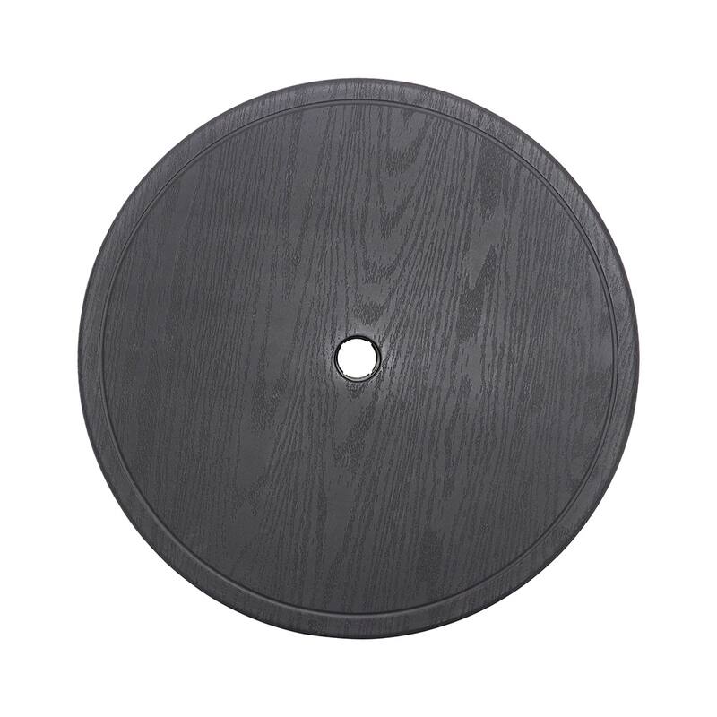 Maypex 20 In. Adjustable Outdoor Umbrella Round Table Top - Black